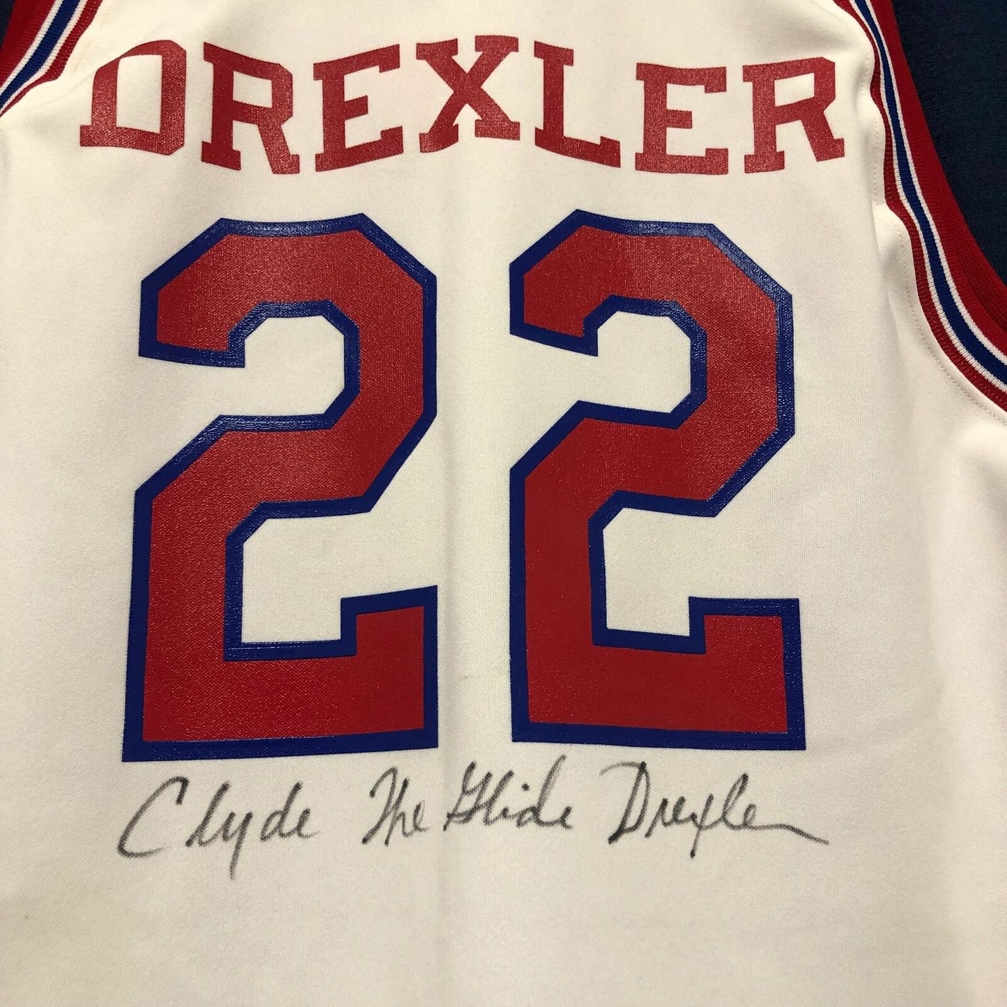 Clyde Drexler signed jersey PSA/DNA Portland Trail Blazers Autographed Team USA