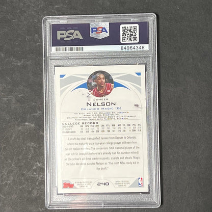 2004-05 Topps #240 JAMEER NELSON Signed Card AUTO RC PSA Slabbed Magic