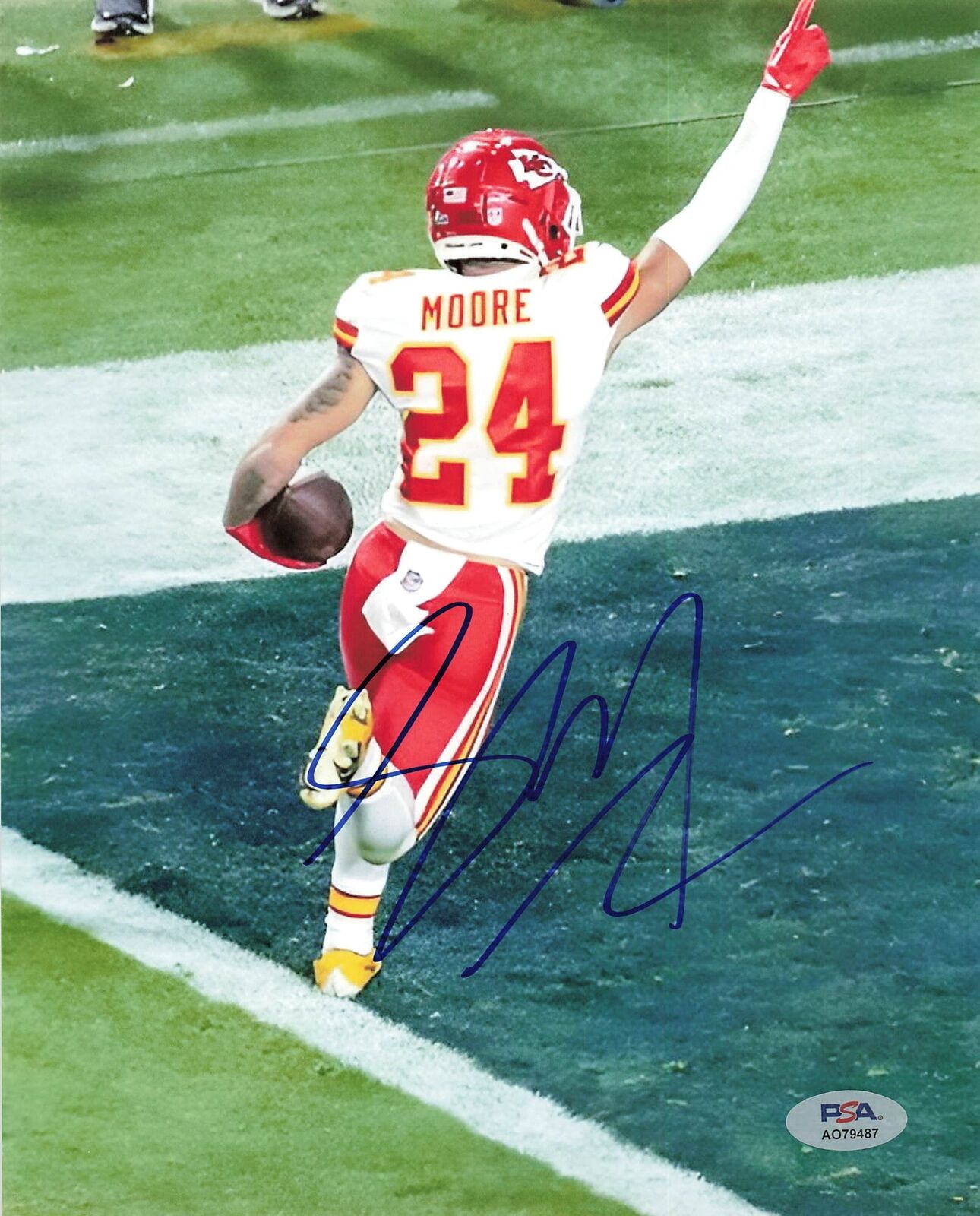 Skyy Moore signed 8x10 photo PSA/DNA Chiefs Autographed Super Bowl Champion