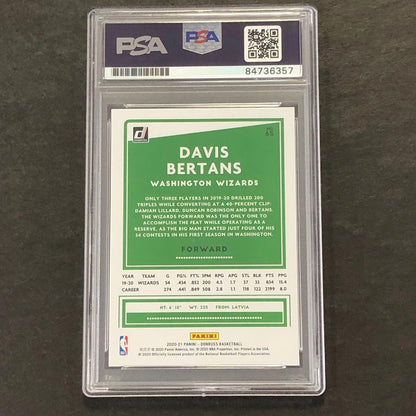 2020-21 Donruss #65 Davis Bertans Signed Card AUTO PSA/DNA Slabbed Wizards