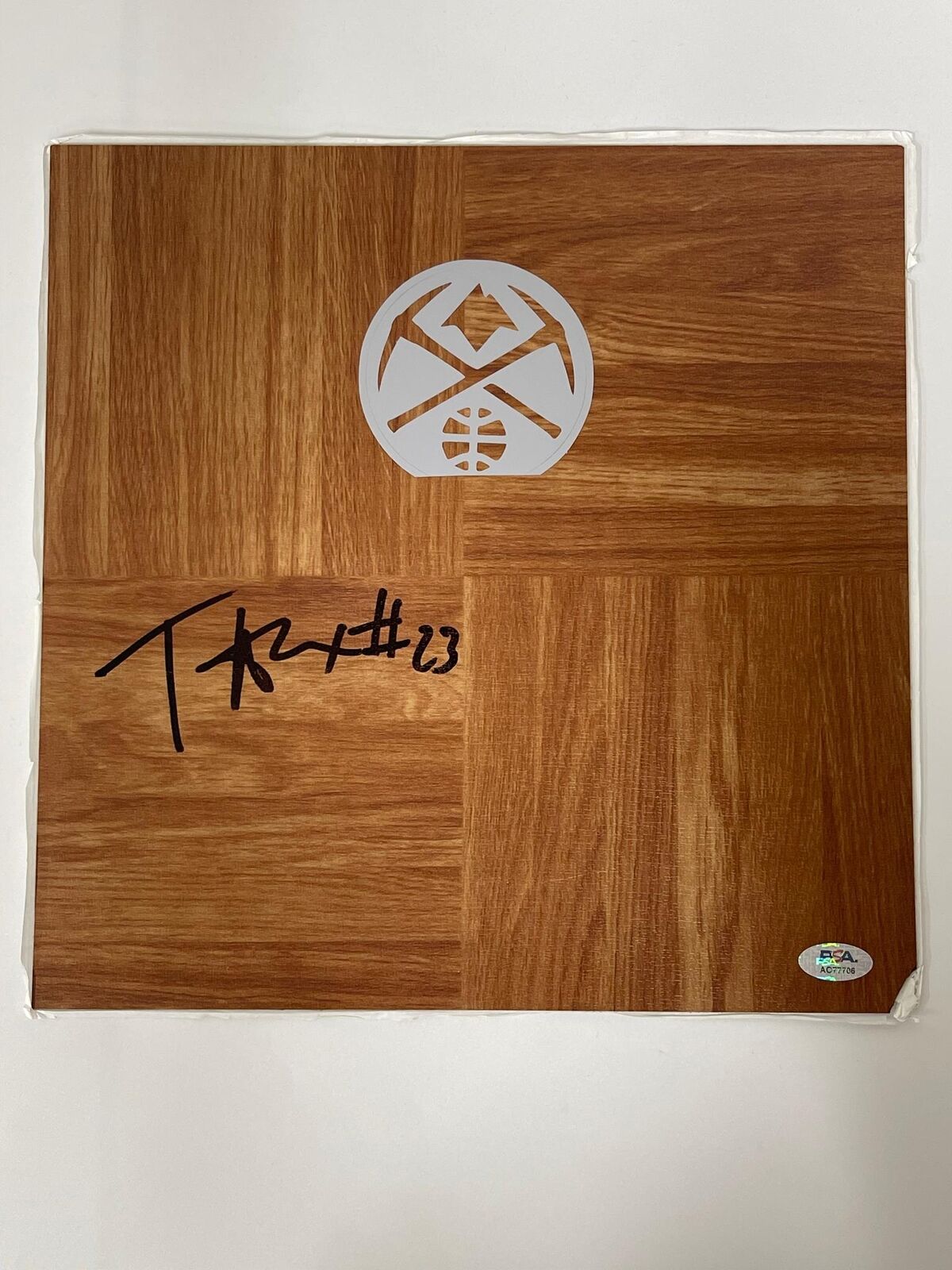 Trey Alexander Signed Floorboard PSA/DNA Autographed Nuggets