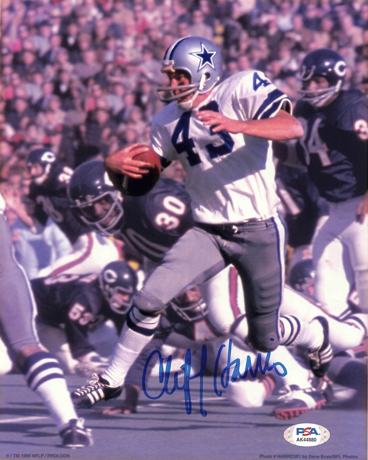 CLIFF HARRIS signed 8x10 photo PSA/DNA Dallas Cowboys Autographed