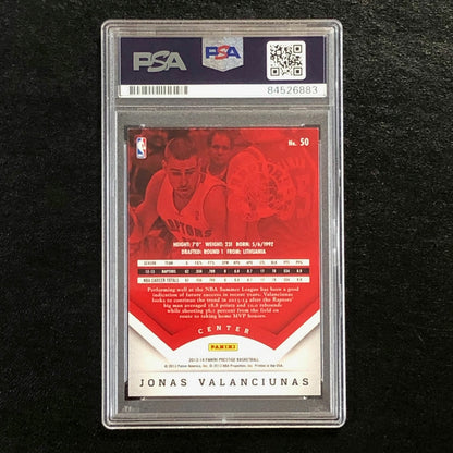 2013-14 Panini Prestige #50 Jonas Valanciunas Signed Card AUTO PSA Slabbed Rapto