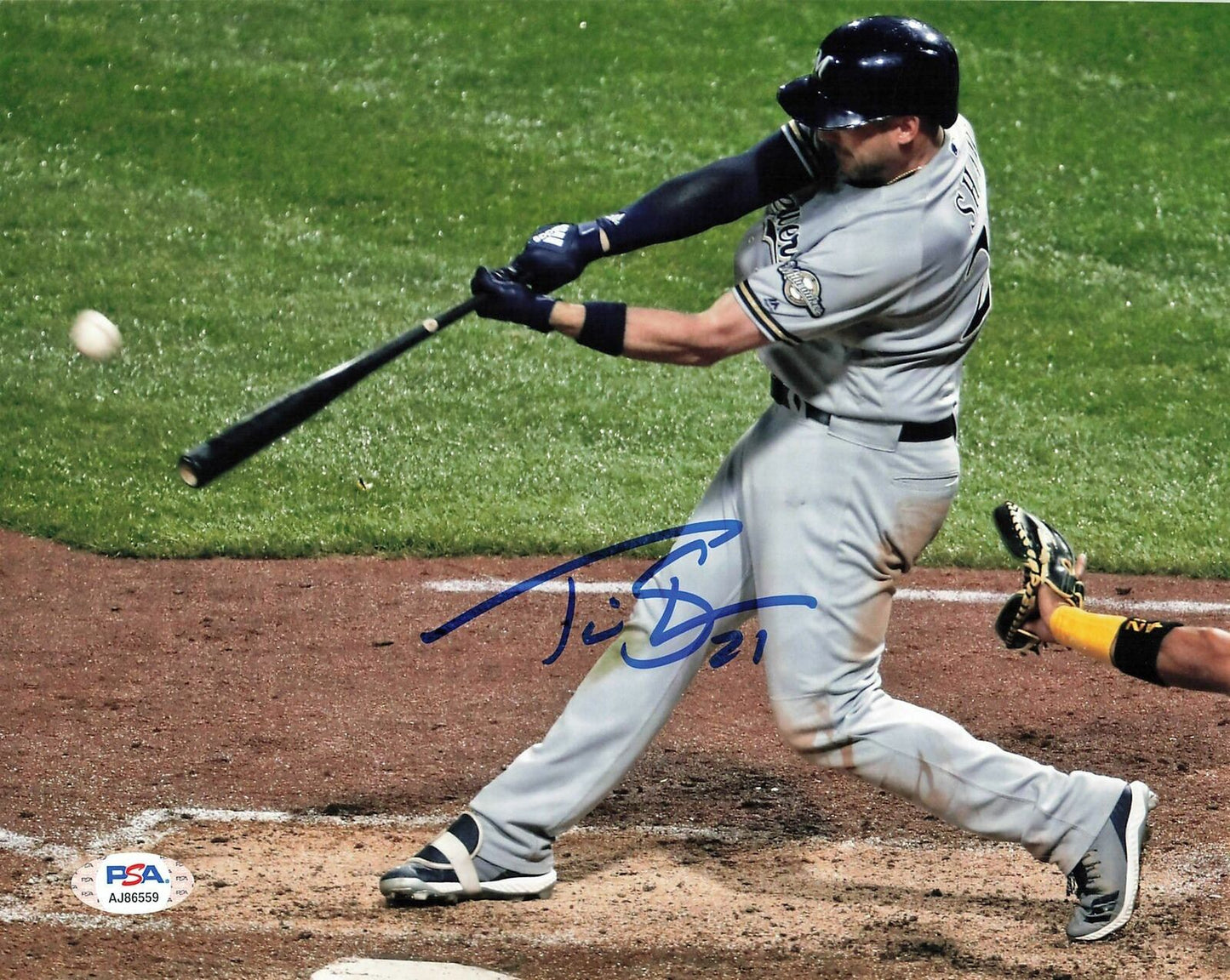 Travis Shaw signed 8x10 photo PSA/DNA Milwaukee Brewers Autographed