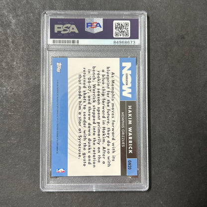 2007 Topps Generation Now #GN20 Hakim Warrick Signed Card AUTO PSA Slabbed Grizz
