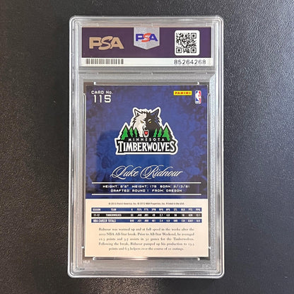 2012-13 Panini Prestige #115 Luke Ridnour Signed Card AUTO PSA Slabbed Timberwol