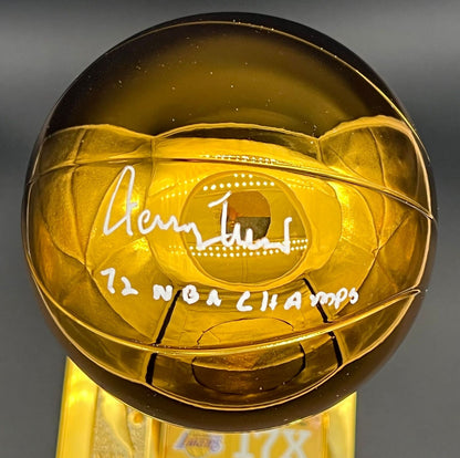 Jerry West signed 12" Replica Trophy PSA/DNA Los Angeles Lakers