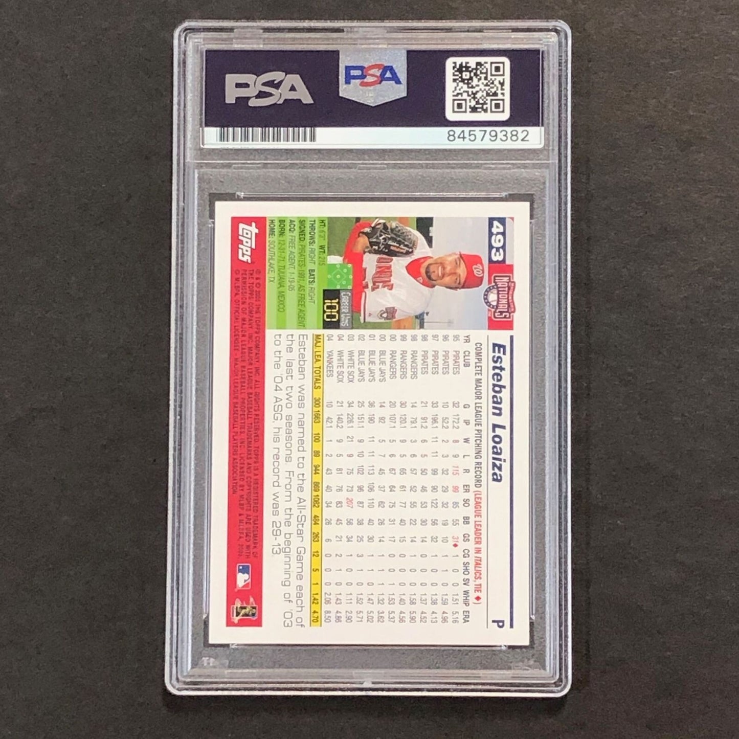 2005 Topps #493 ESTEBAN LOAIZA Signed Card PSA/DNA Slabbed Autographed AUTO 10 C