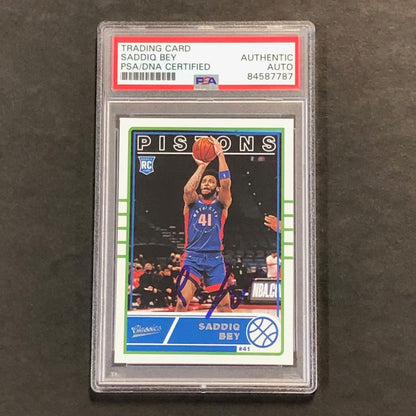 2020-21 Chronicles Classics #637 Saddiq Bey Signed Card AUTO PSA Slabbed RC Pist