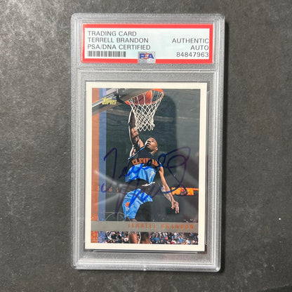 1997 Topps #113 Terrell Brandon Signed Card AUTO PSA/DNA Slabbed Cavs