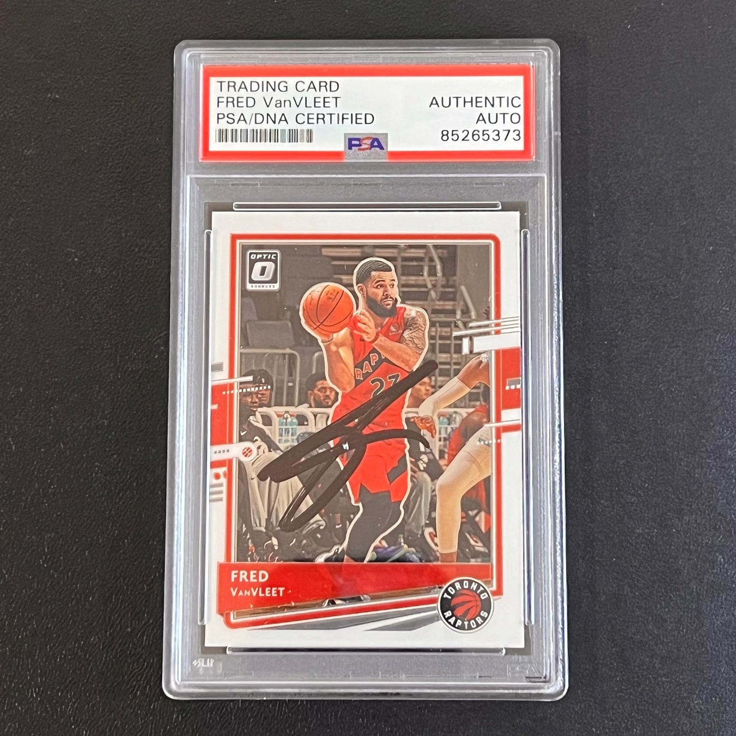 2020-21 Panini Donruss Optic #131 Fred VanVleet Signed Card AUTO PSA Slabbed Rap