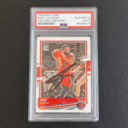 2020-21 Panini Donruss Optic #131 Fred VanVleet Signed Card AUTO PSA Slabbed Rap