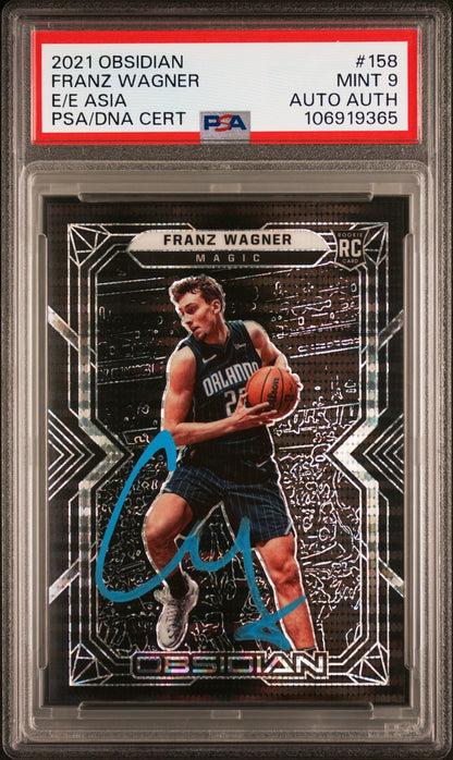 2021 Panini Obsidian #158 Franz Wagner E E Asia signed card PSA 9 Auto A