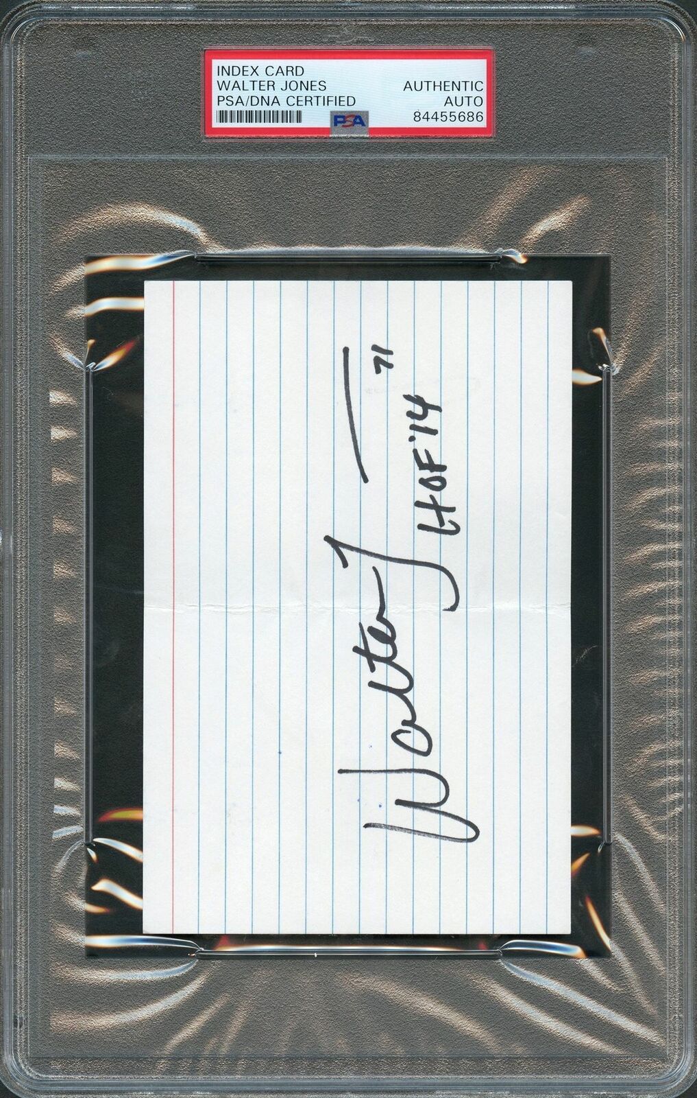 Walter Jones Signed Cut PSA/DNA Slabbed Autographed Seahawks