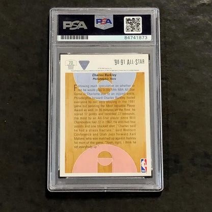 1991-92 Upper Deck All Star #70 Charles Barkley Signed Card AUTO PSA Slabbed Six