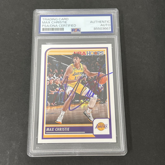 2023-24 Panini NBA Hoops #55 Max Christie signed card PSA