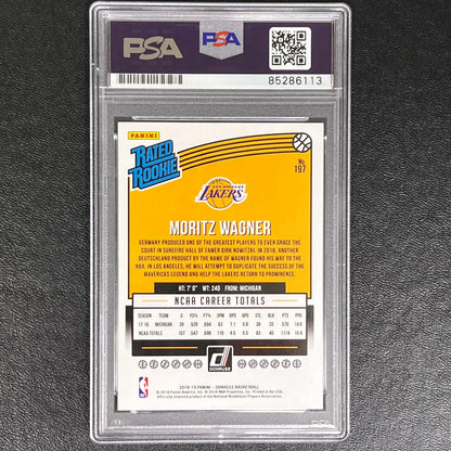 2018-19 Panini Donruss Rated Rookie #197 Moritz Wagner Signed Card AUTO PSA/DNA