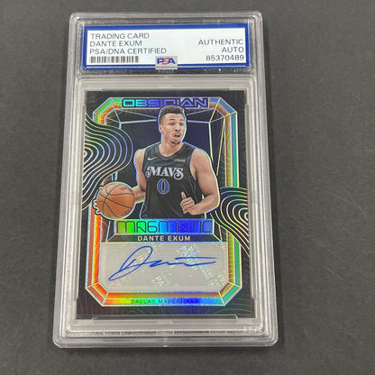 2023-24 Panini Obsidian #MS-EXM Dante Exum Signed Card AUTO PSA Slabbed Mavs