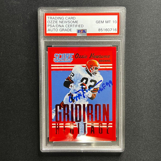 2019 Panini #16 Ozzie Newsome Signed Card AUTO 10 PSA slabbed Browns