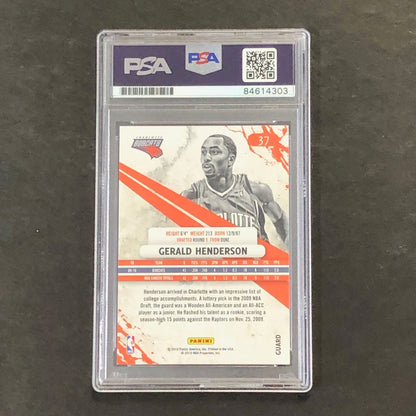 2010-11 Panini Rookies & Stars #37 Gerald Henderson Signed AUTO 10 PSA Slabbed B