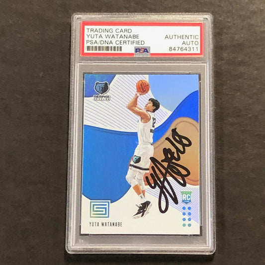 2018-19 Panini Status #199 Yuta Watanabe signed Auto Card PSA/DNA Slabbed RC Gri