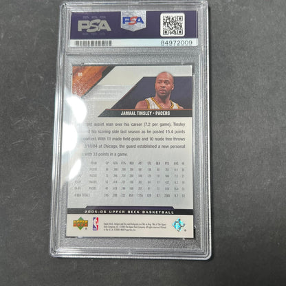 2005-06 Upper Deck #69 Jamaal Tinsley Signed Card AUTO PSA Slabbed Pacers