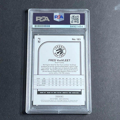 2019-20 Panini NBA Hoops #183 Fred VanVleet Signed Card Auto 10 PSA Slabbed Rapt