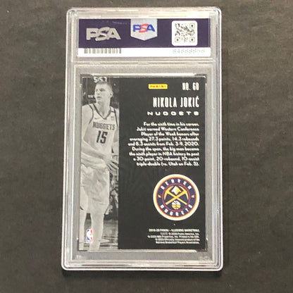 2019-20 NBA Illusion #60 Nikola Jokic Signed AUTO PSA Slabbed Nuggets