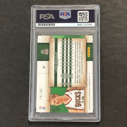 2009-10 Panini Studio #87 Luke Ridnour Signed Card AUTO PSA Slabbed Bucks