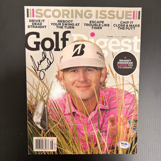 BRANDT SNEDEKER signed Golf Digest Magazine PSA/DNA Autographed