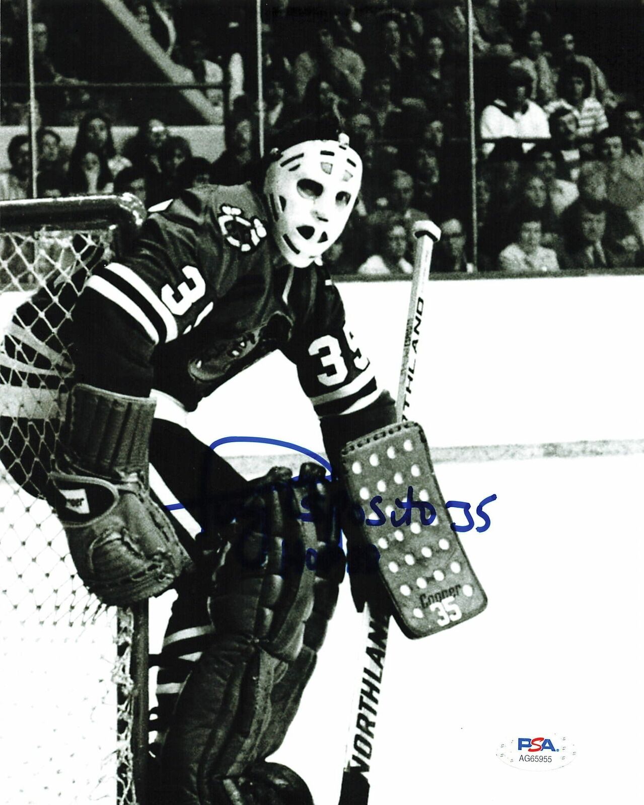 Tony Esposito signed 8x10 photo Chicago Black Hawks PSA/DNA