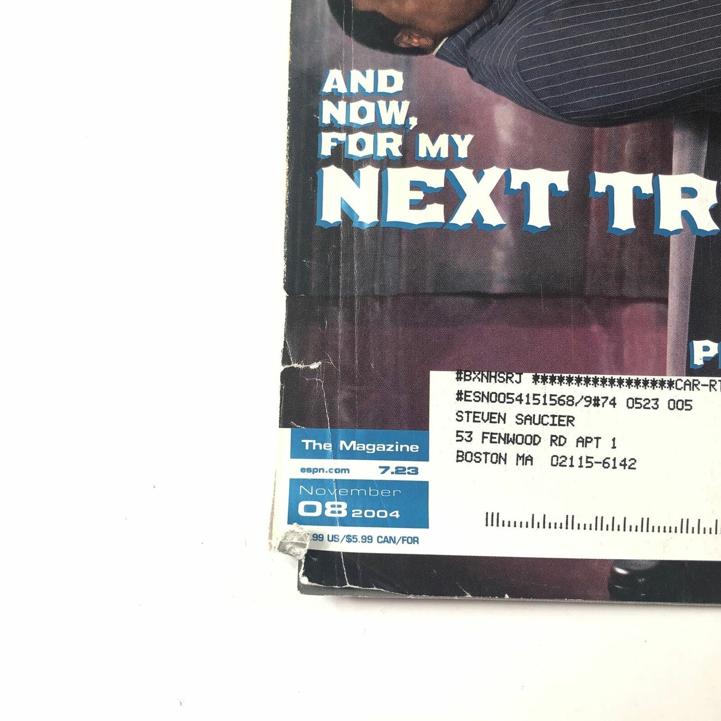 Shaquille O'Neal Cedric The Entertainer Signed ESPN Magazine PSA/DNA