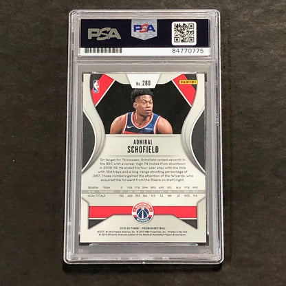 2019-20 Panini Prizm #280 Admiral Schofield Signed Card AUTO PSA Slabbed RC Wiza