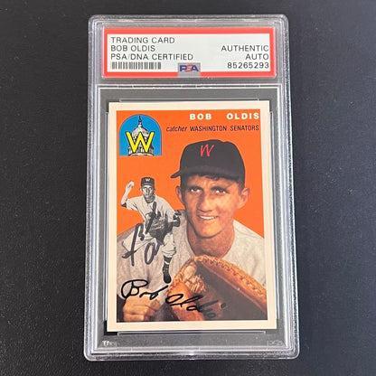 1954 Topps #91 Bob Oldis Signed Card PSA Slabbed AUTO Senators