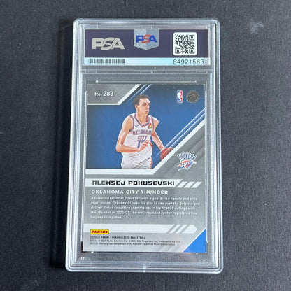 2020-21 Panini Chronicles #283 Aleksej Pokusevski Signed Card AUTO PSA 10 Slabbe