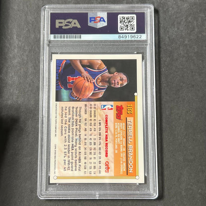 1993-94 Topps #183 Terrell Brandon Signed Card AUTO PSA/DNA Slabbed Cavaliers