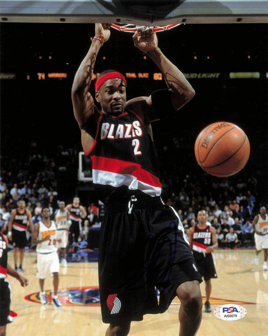 Stacey Augmon signed 8x10 photo PSA/DNA Portland Trail Blazers autographed