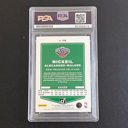 2021-22 Donruss Basketball #170 Nickeil Alexander-Walker Signed Card AUTO PSA Sl