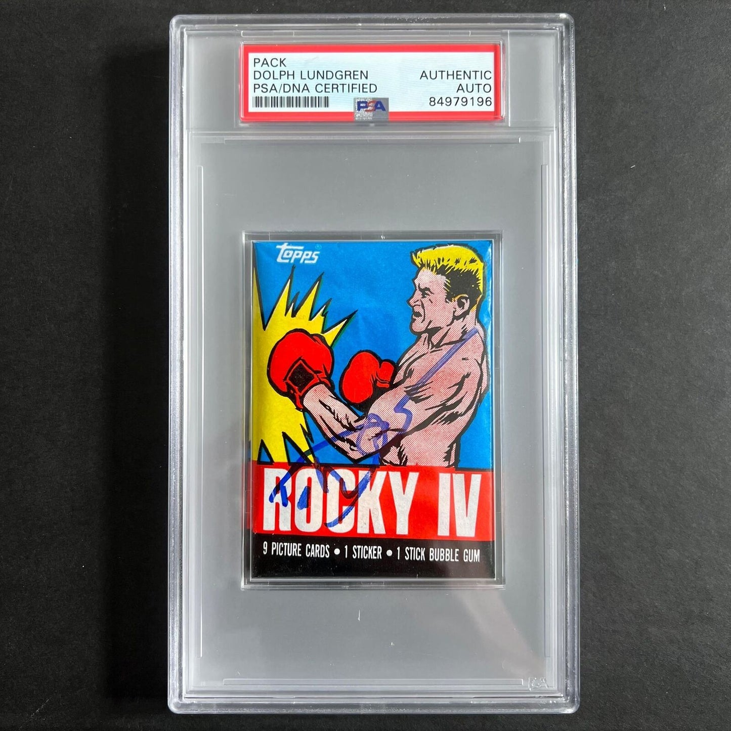 1985 Topps Rocky IV Signed Pack Dolph Lundgren PSA Ivan Drago