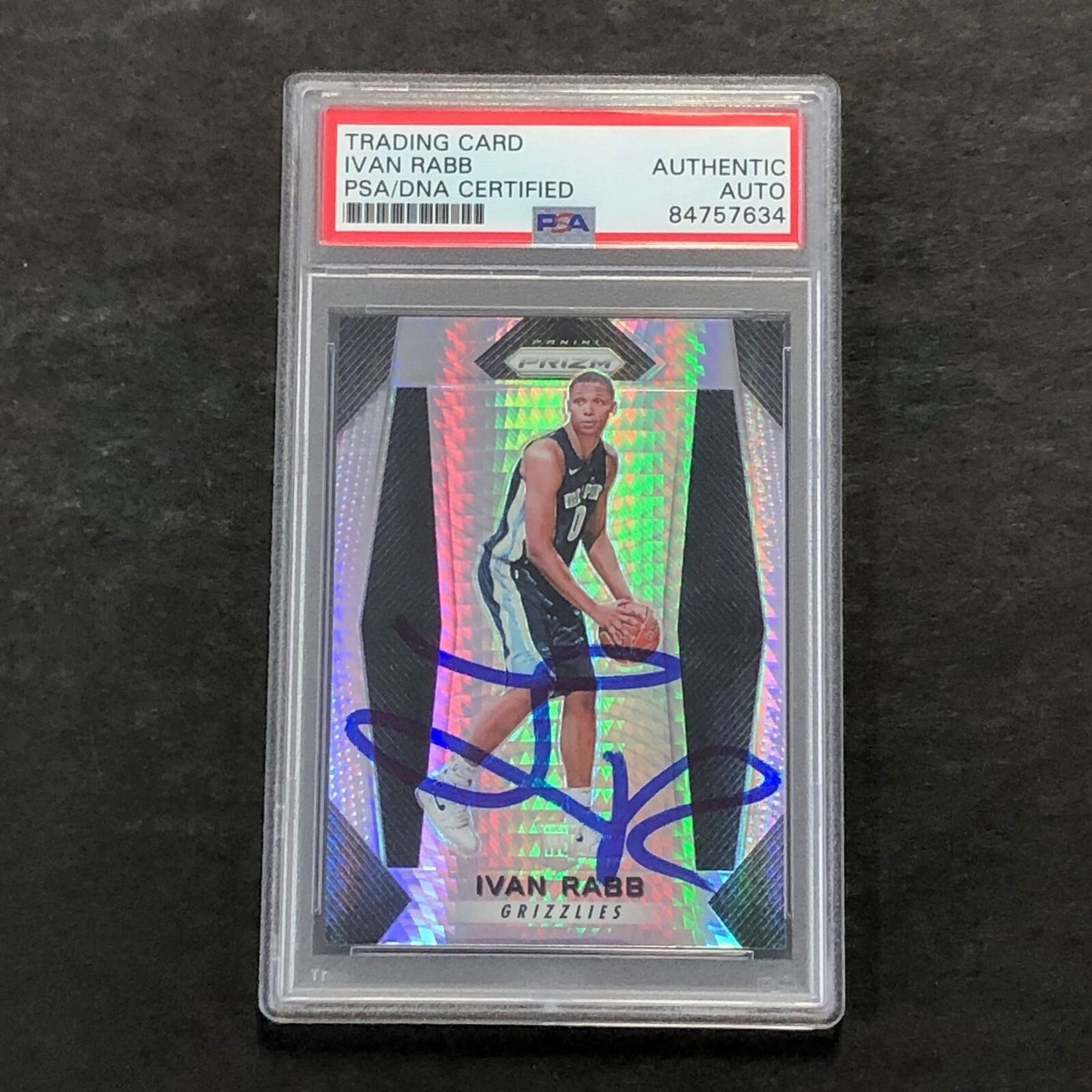 2017-18 Panini Prizm #202 Ivan Rabb Signed Card AUTO PSA Slabbed RC Grizzlies