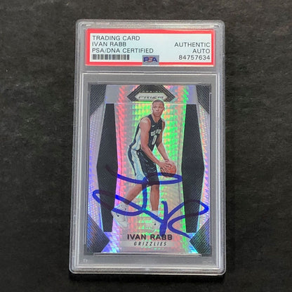 2017-18 Panini Prizm #202 Ivan Rabb Signed Card AUTO PSA Slabbed RC Grizzlies