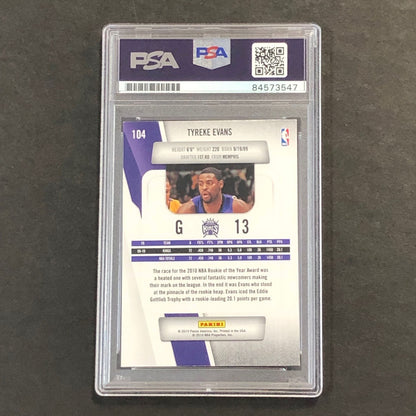 2010-11 Panini Prestige #104 Tyreke Evans Signed Card AUTO 10 PSA Slabbed Kings