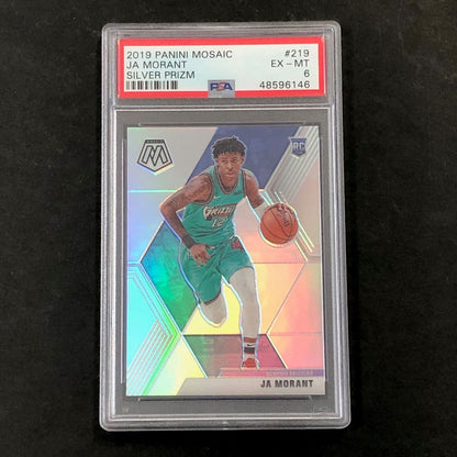 2019 Panini #219 Ja Morant PSA 6 EX-MT Silver Prizm