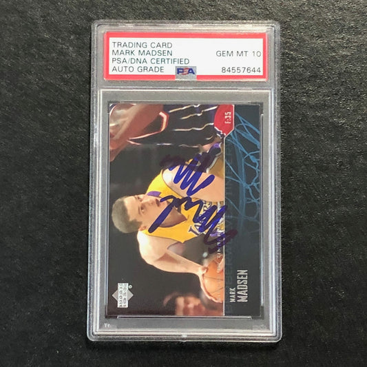 2003-04 Upper Deck Basketball #162 Mark Madsen Signed Card AUTO 10 PSA Slabbed T