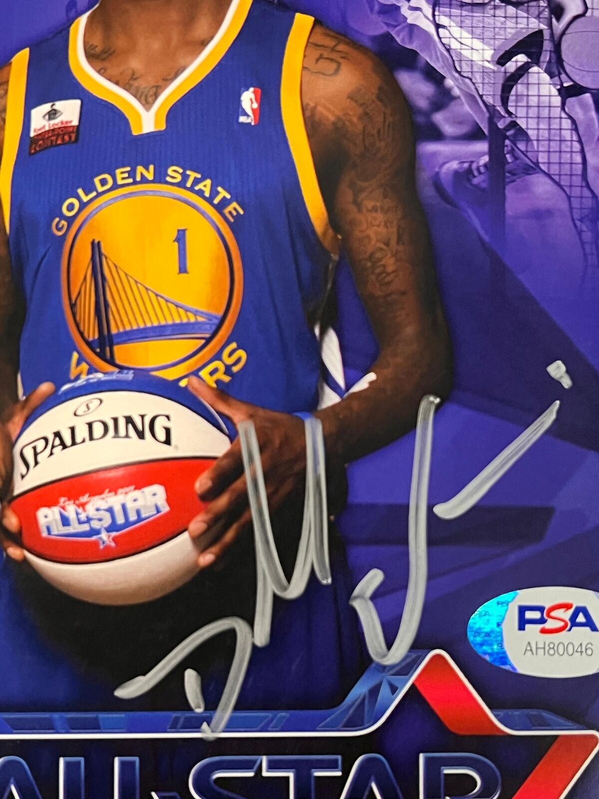 Stephen Curry Dorell Wright Signed 8x10 Photo PSA Autographed Warriors