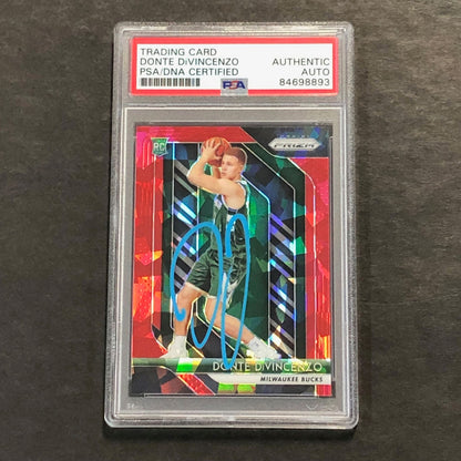 2018-19 Panini Prizm #246 DONTE DIVINCENZO Signed Card AUTO PSA/DNA Slabbed RC B