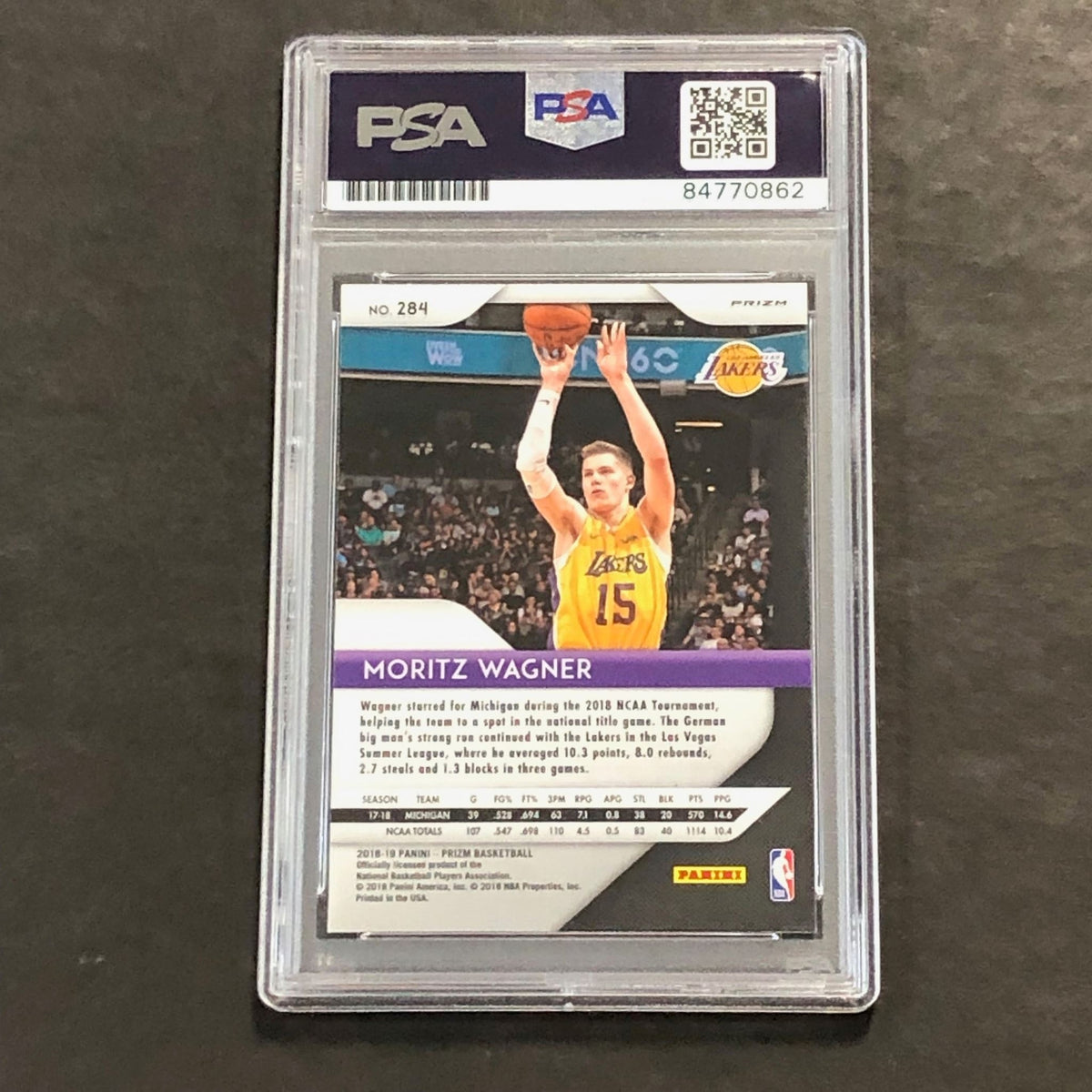 2018-19 Panini Silver Prizm #284 Moritz Wagner Signed Card AUTO 9 PSA Slabbed RC