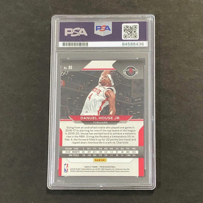 2020-21 Panini Prizm #80 DANUEL HOUSE Signed Card AUTO PSA Slabbed Rockets