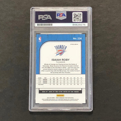 2019-20 Panini Hoops Premium Stock #234 Isaiah Roby Signed Card PSA Slabbed AUTO