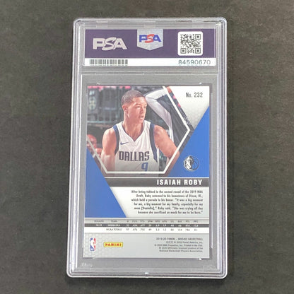 2019-20 Panini Mosaic #232 Isaiah Roby Signed Card AUTO PSA Slabbed RC Mavericks